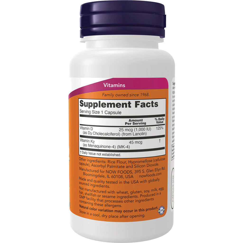 NWF581 | Back label showing Supplement Facts panel, serving size and ingredient list on a white vitamin bottle - Thumbnail