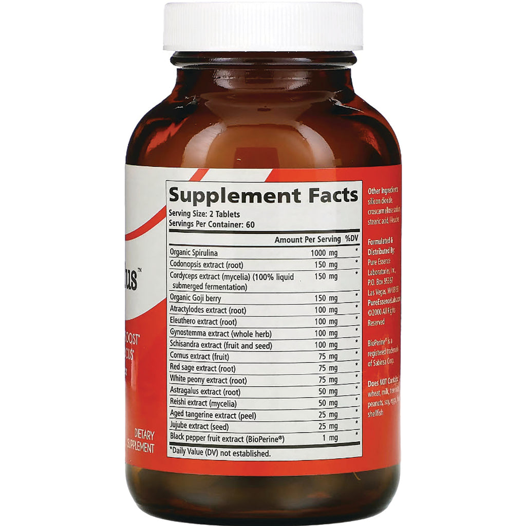 PEL034 | Back of brown supplement bottle showing Supplement Facts label with ingredient list and amounts - Thumbnail