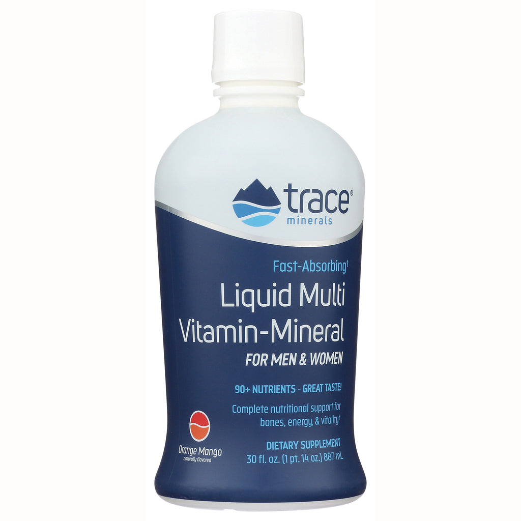 TM024 | Trace Minerals Liquid Multi Vitamin-Mineral, orange mango flavor, 30 fl oz bottle - Thumbnail