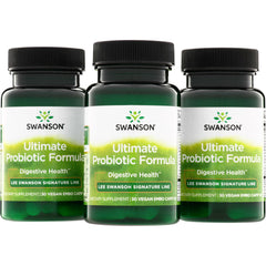 SWL025 | Swanson Ultimate Probiotic Formula bottles, Digestive Health, Lee Swanson Signature Line, 30 vegan capsules