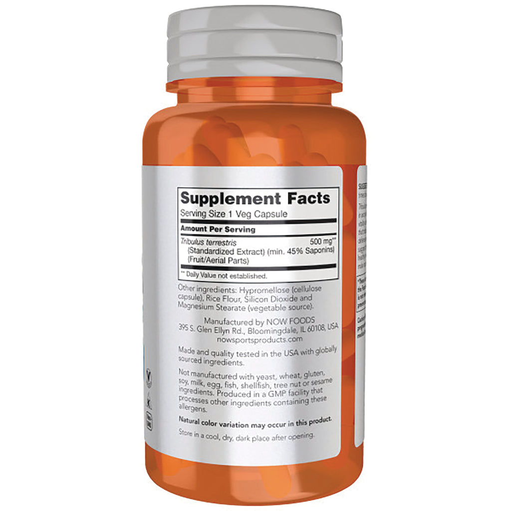 NWF356 | Back of orange supplement bottle showing Supplement Facts panel and ingredient text - Thumbnail