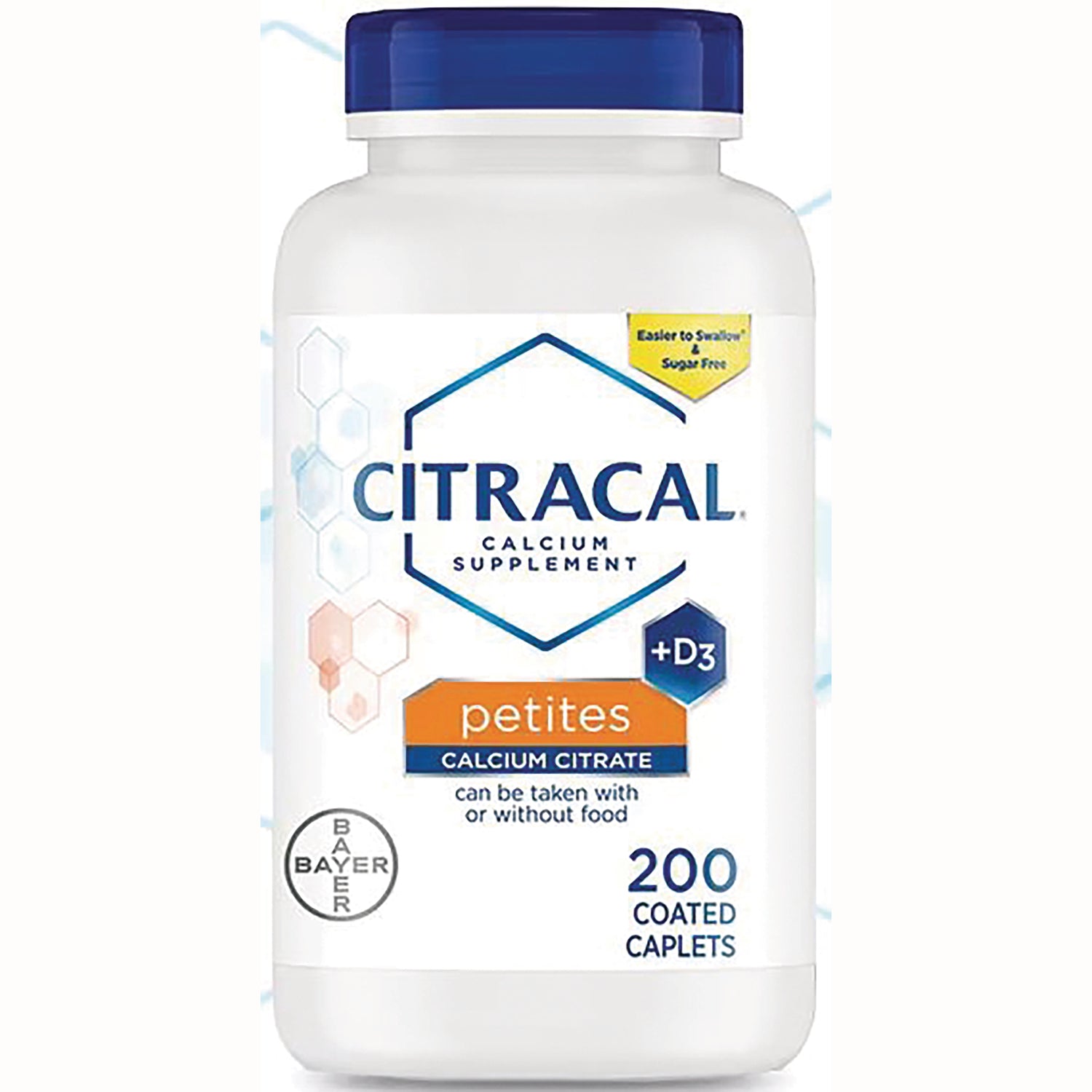 CCL006 | Citracal petites calcium citrate supplement bottle labeled +D3 and 200 coated caplets