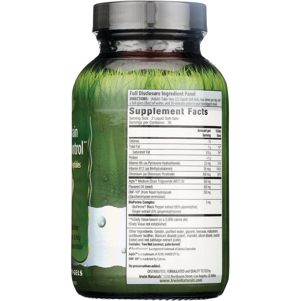 IR259 | back of green supplement bottle showing Supplement Facts panel, ingredients and serving size details - Thumbnail
