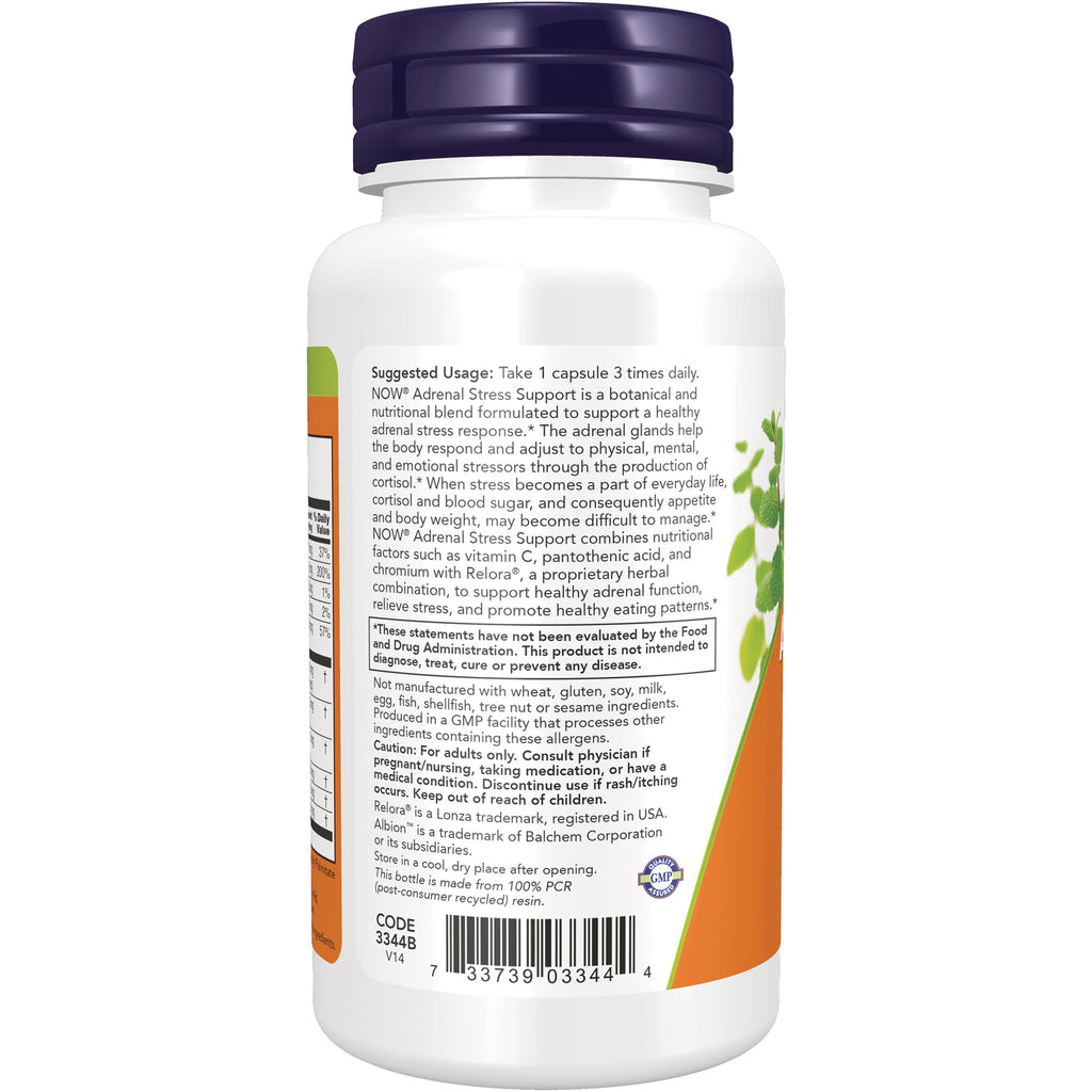 NWF576 | Back label of white supplement bottle showing suggested usage, warnings, and barcode - Thumbnail