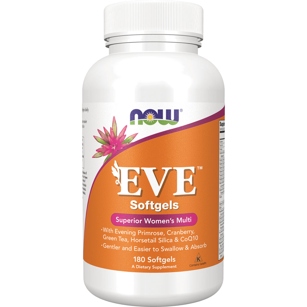 NWF1335 | NOW EVE Softgels Superior Women's Multi bottle with orange label, 180 softgels - Thumbnail