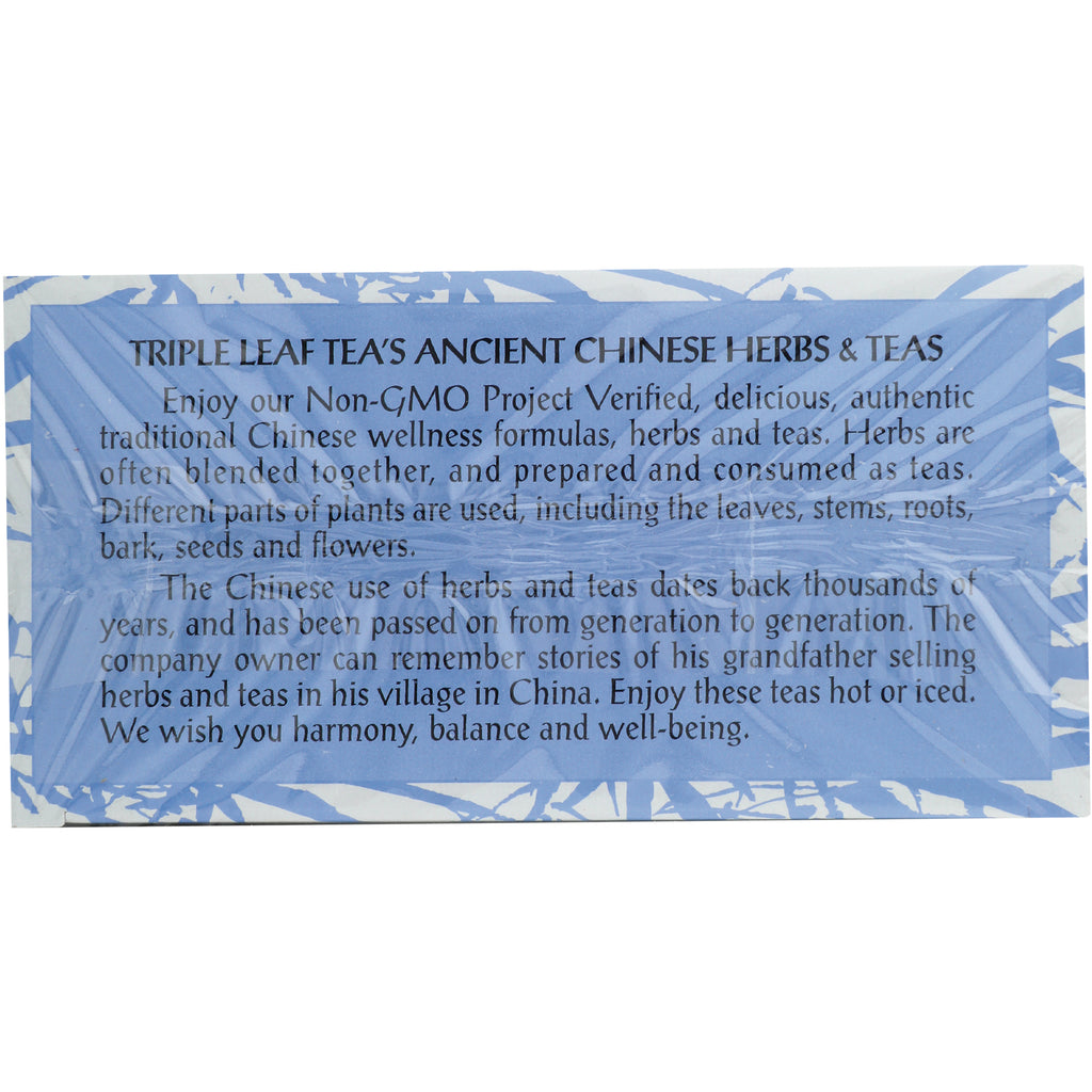 TLT011 | Triple Leaf Tea panel: 'Ancient Chinese Herbs & Teas' brand story and Non-GMO Project Verified message - Thumbnail