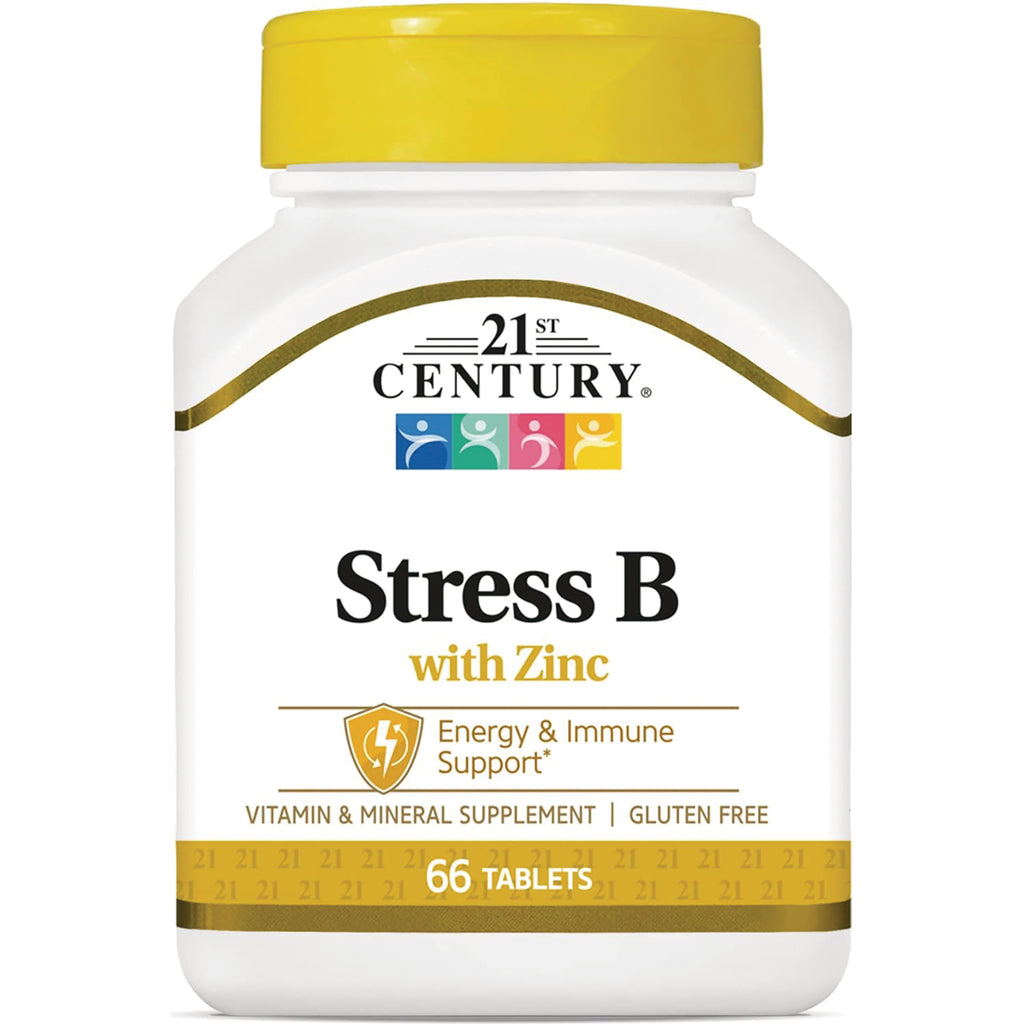 CNT158 | 21st CENTURY Stress B with Zinc vitamin and mineral supplement bottle, 66 tablets - Thumbnail