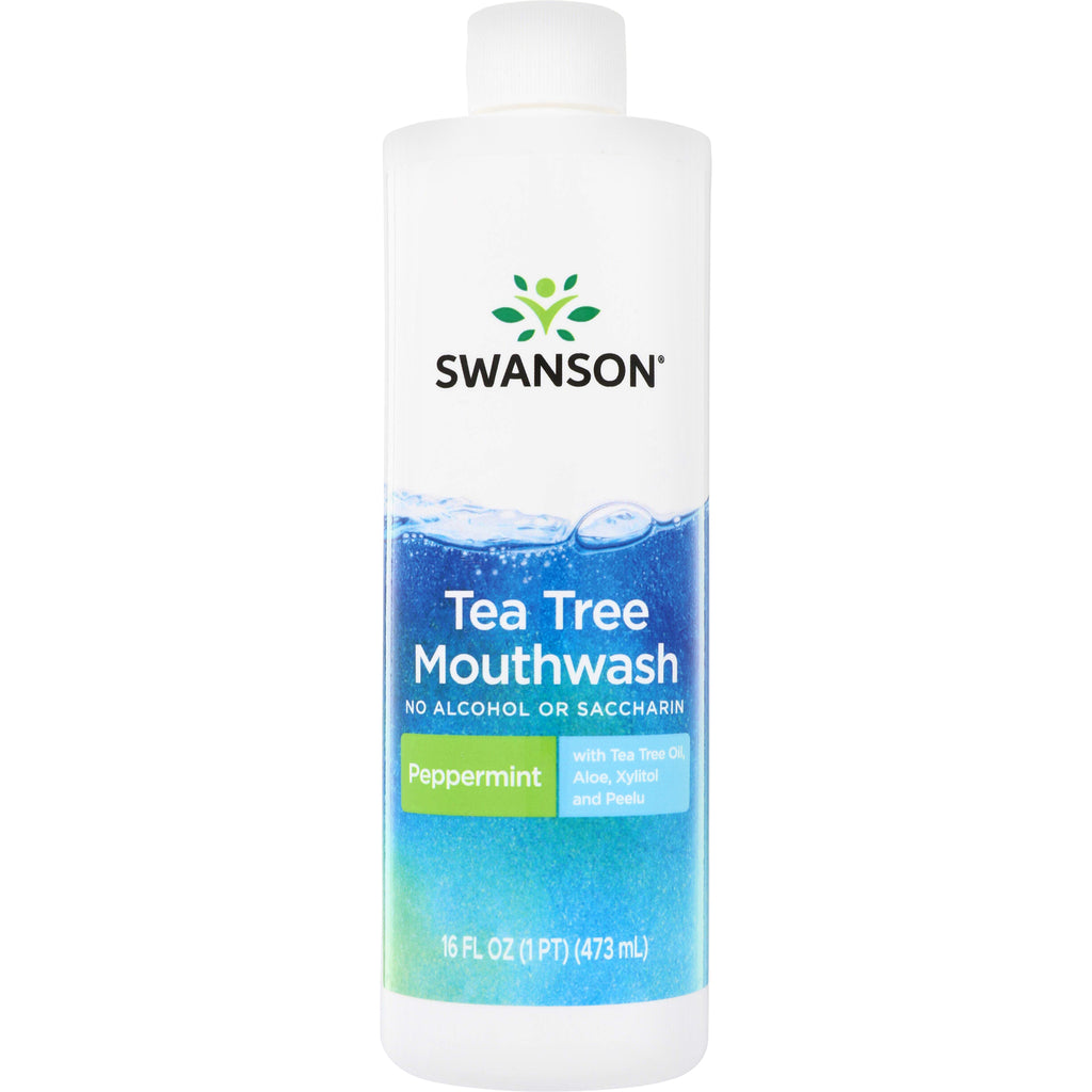 SWU413 | Swanson Tea Tree Mouthwash, Peppermint, No Alcohol or Saccharin, 16 fl oz - Thumbnail