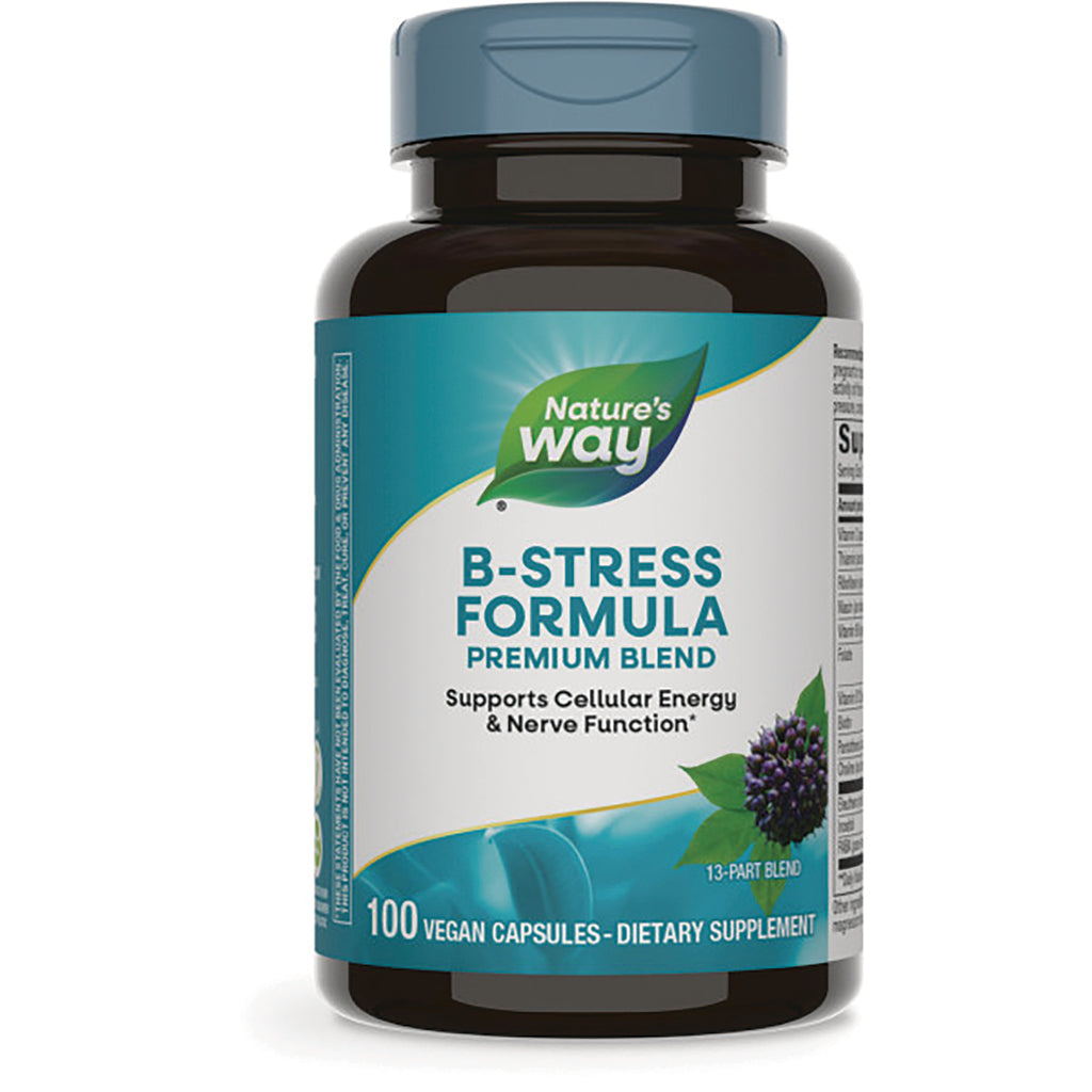 NW554 | Nature's Way B-STRESS FORMULA premium blend bottle, 100 vegan capsules dietary supplement - Thumbnail