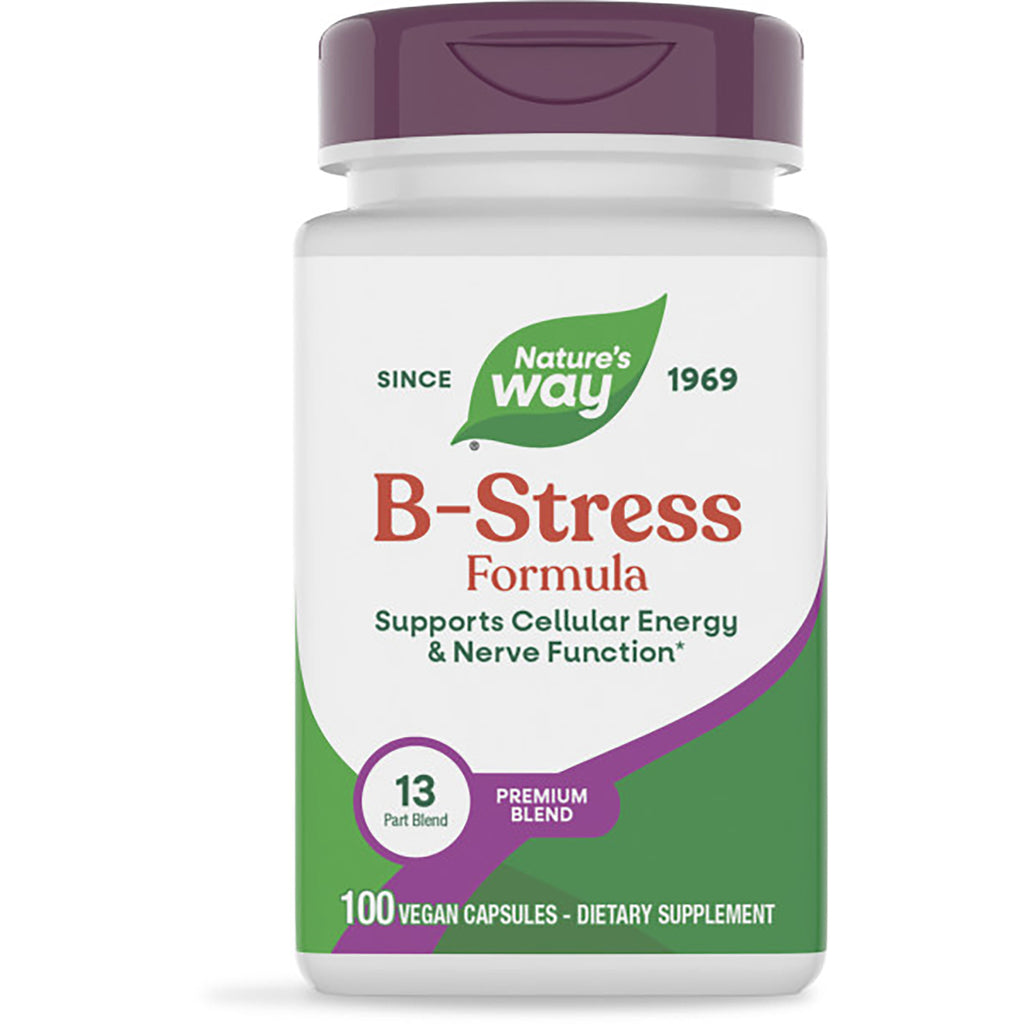 NW554 | Nature's Way B-STRESS FORMULA premium blend bottle, 100 vegan capsules dietary supplement - Thumbnail