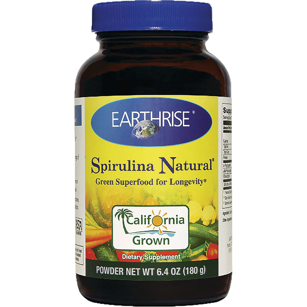 ER047 | Earthrise Spirulina Natural powder dietary supplement jar with California Grown label, 6.4 oz - Thumbnail