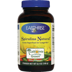 ER047 | Earthrise Spirulina Natural powder dietary supplement jar with California Grown label, 6.4 oz