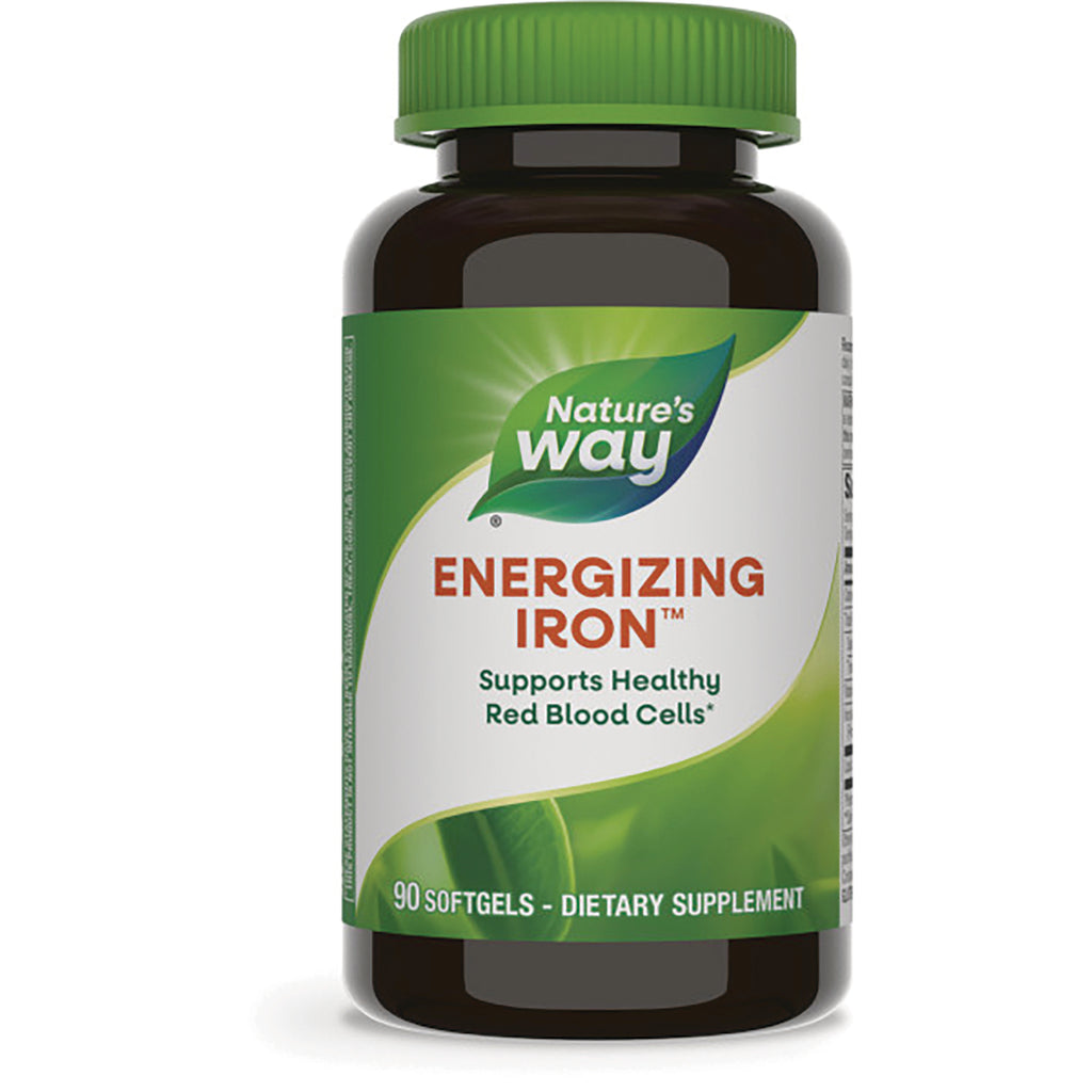 ET130 | Nature's Way Energizing Iron bottle, supports healthy red blood cells, 90 softgels dietary supplement - Thumbnail