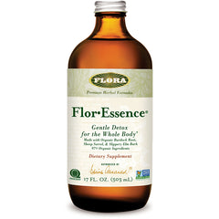 FL003 | Amber glass bottle labeled FlorEssence gentle detox dietary supplement 17 FL OZ