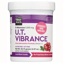 VH022 | Vibrant Health U.T. Vibrance D-Mannose 5,000 mg powder, 58.75 g, gluten free and soy free