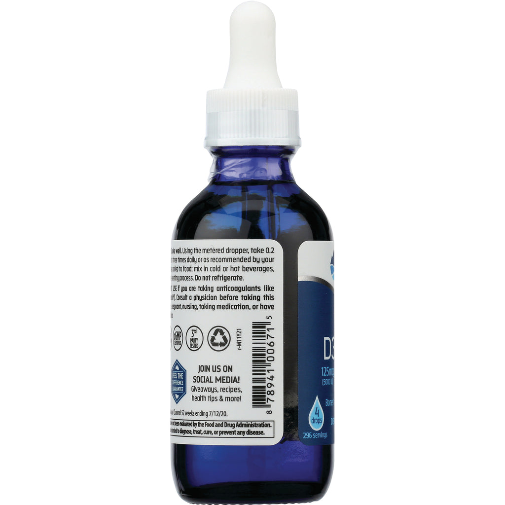TM130 | Blue dropper bottle, back label with barcode, directions, and warnings - Thumbnail