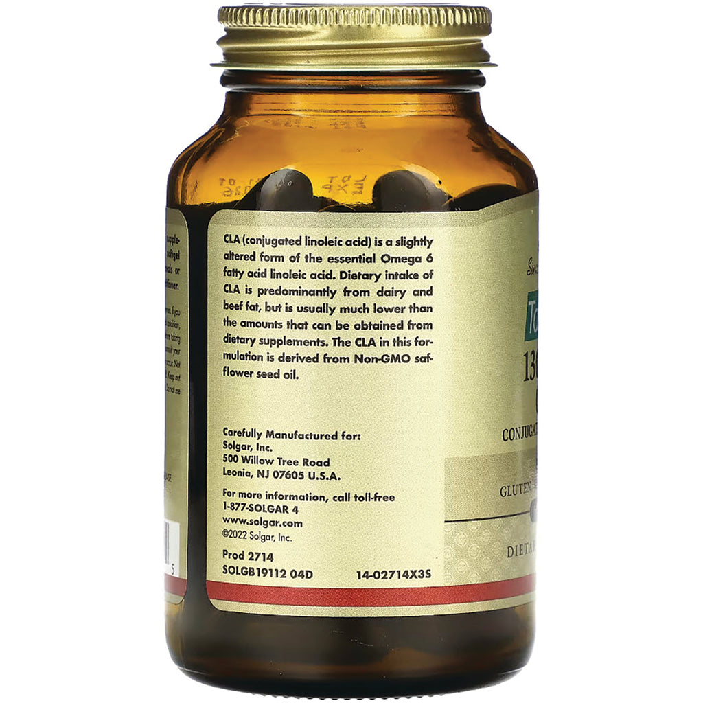 SLG338 | amber supplement bottle label panel showing ingredient description, manufacturer contact, and product codes - Thumbnail