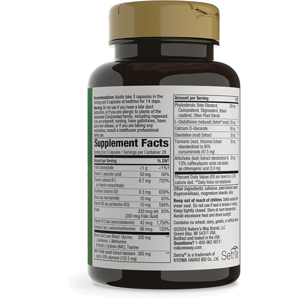 back label of brown supplement bottle showing Supplement Facts panel, ingredient list, and directions - Thumbnail