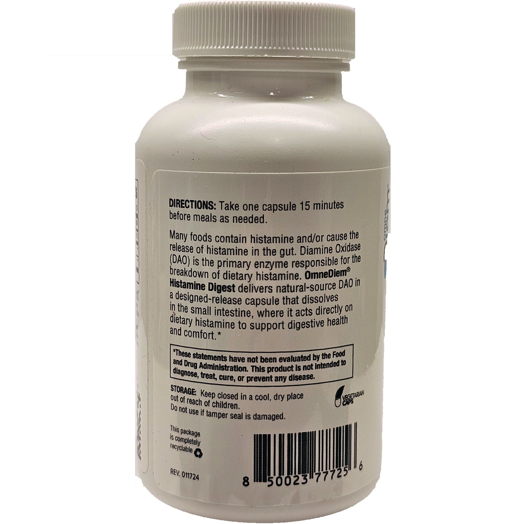 Back of white supplement bottle label showing directions, storage instructions, warnings, and barcode - Thumbnail