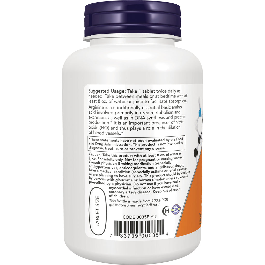 NWF117 | Back label of white supplement bottle showing suggested usage, caution text, barcode and tablet size graphic - Thumbnail