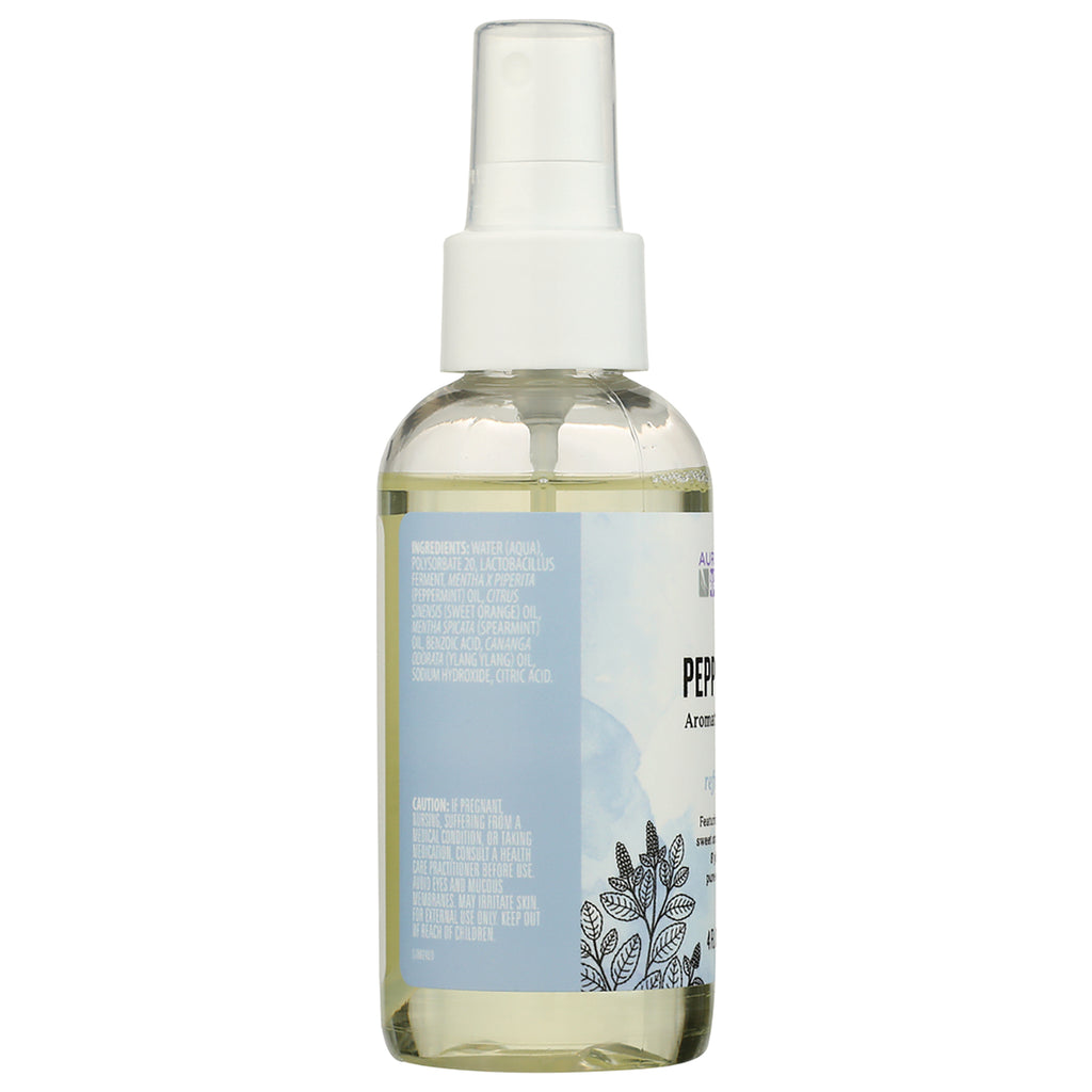 ARC131 | Back of clear spray bottle showing ingredients panel, caution text and a botanical illustration - Thumbnail