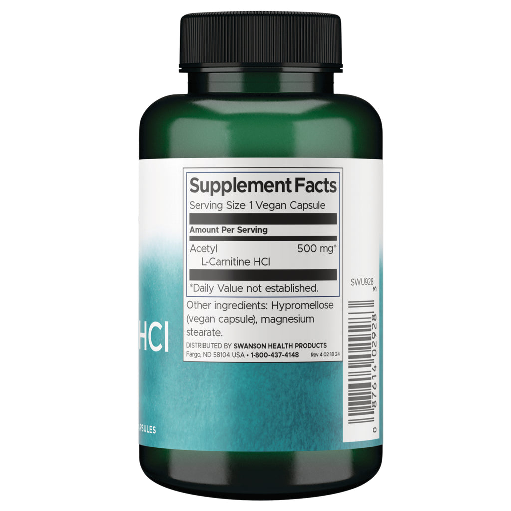 SWU928 |Back label with Supplement Facts - Thumbnail