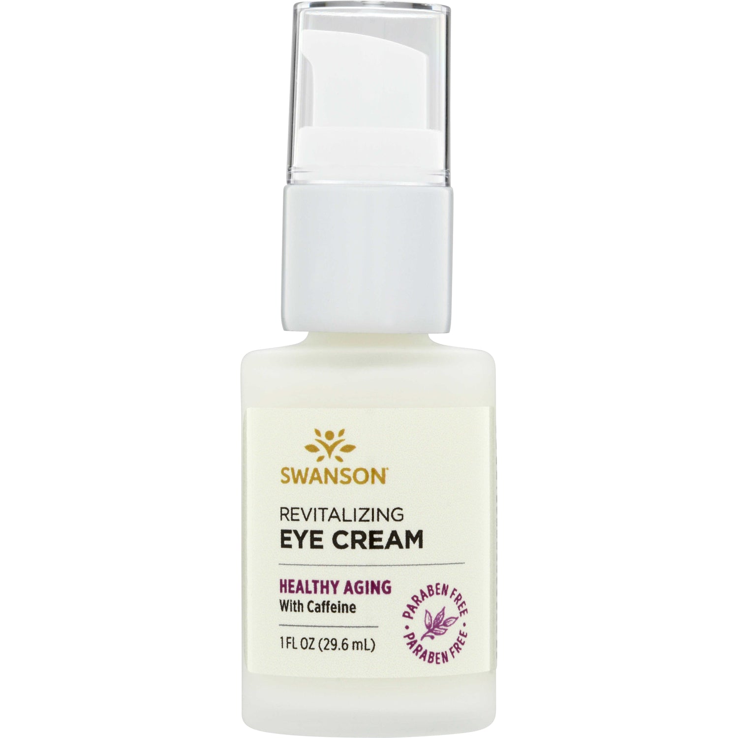 SW1674 | Swanson Revitalizing Eye Cream, Healthy Aging with Caffeine, Paraben Free, 1 fl oz (29.6 mL) pump bottle