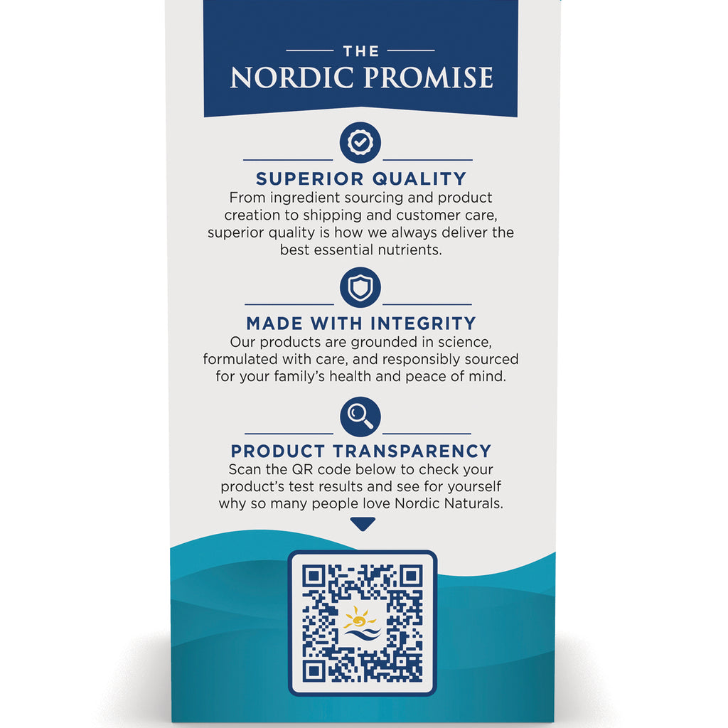 NRN033 | Product infographic The Nordic Promise: Superior Quality, Made With Integrity, product transparency and QR code - Thumbnail