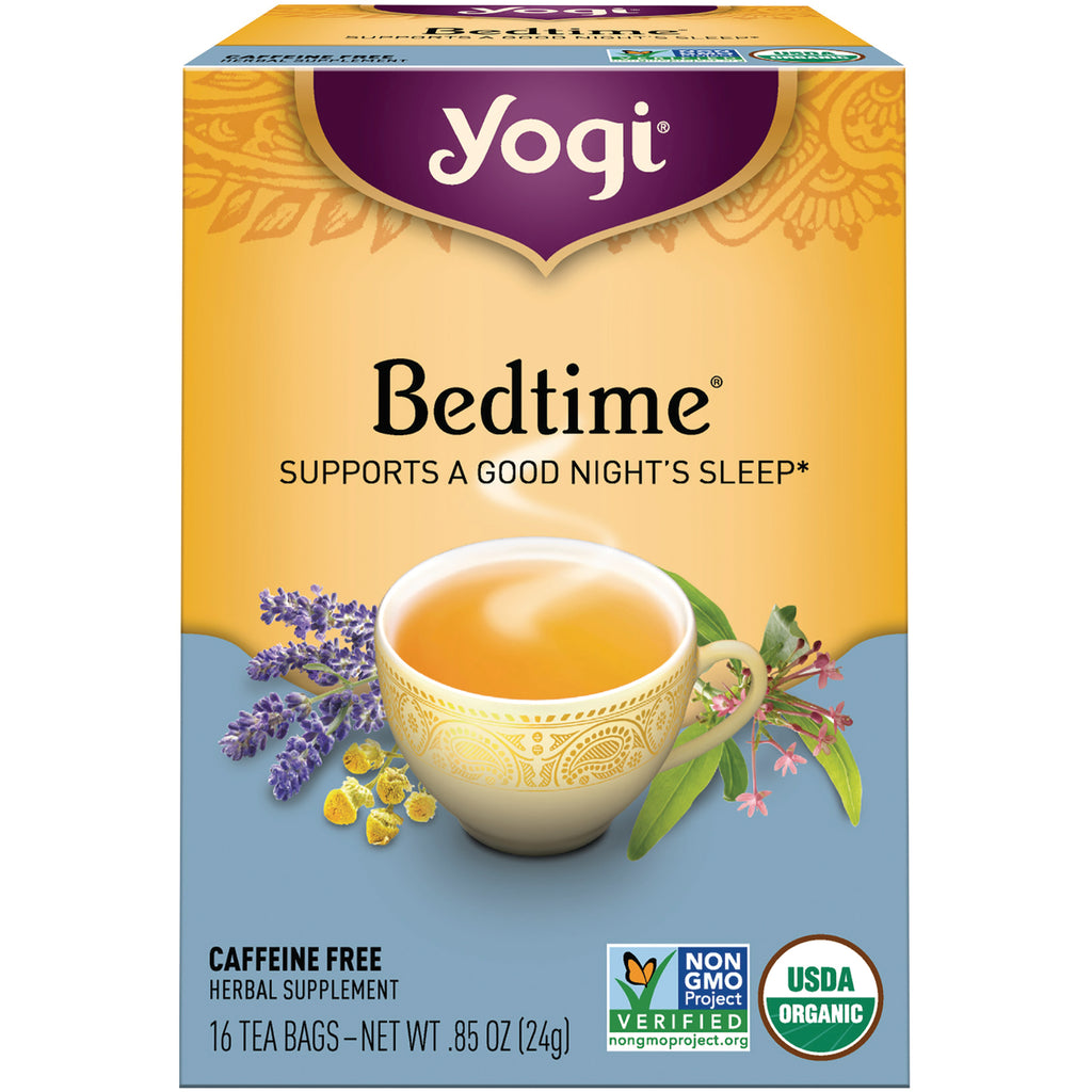 AHW001 | Yogi Bedtime herbal tea box with teacup, 'Supports a Good Night's Sleep' text and USDA Organic badge - Thumbnail