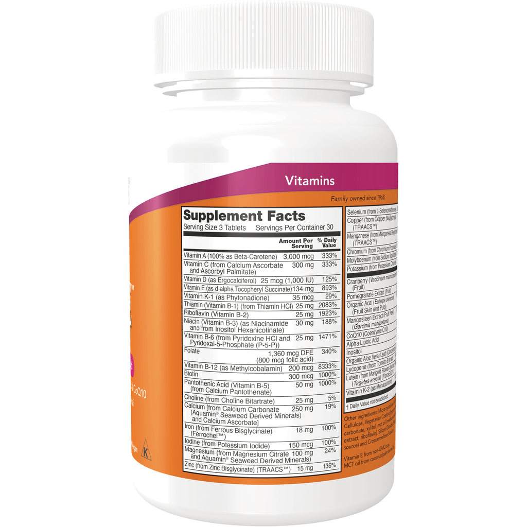 NWF540 | Back of white supplement bottle showing Supplement Facts panel and ingredient list - Thumbnail