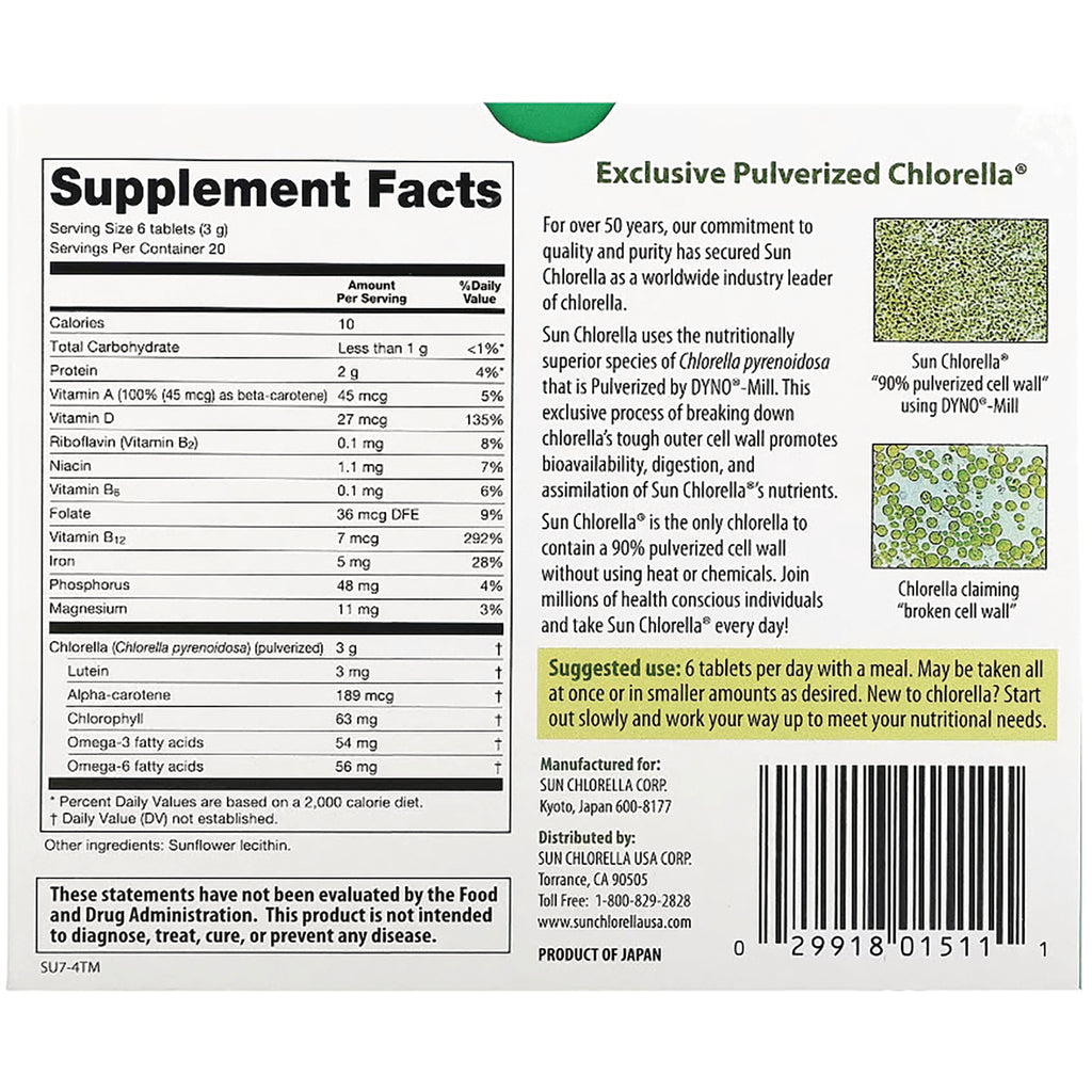 SU009 | Back label with Supplement Facts, suggested use, and barcode - Thumbnail