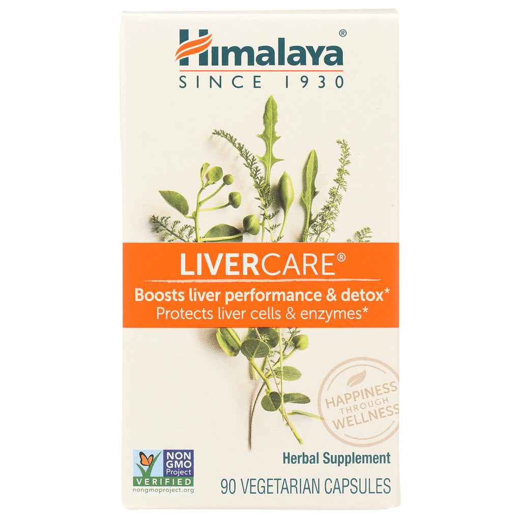 HHH015 | Himalaya LIVERCARE herbal supplement box front, boosts liver performance & detox, 90 vegetarian capsules - Thumbnail
