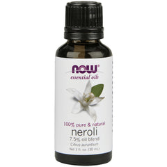 NWF259 | NOW essential oils neroli 1 fl oz amber glass bottle with white label and black cap