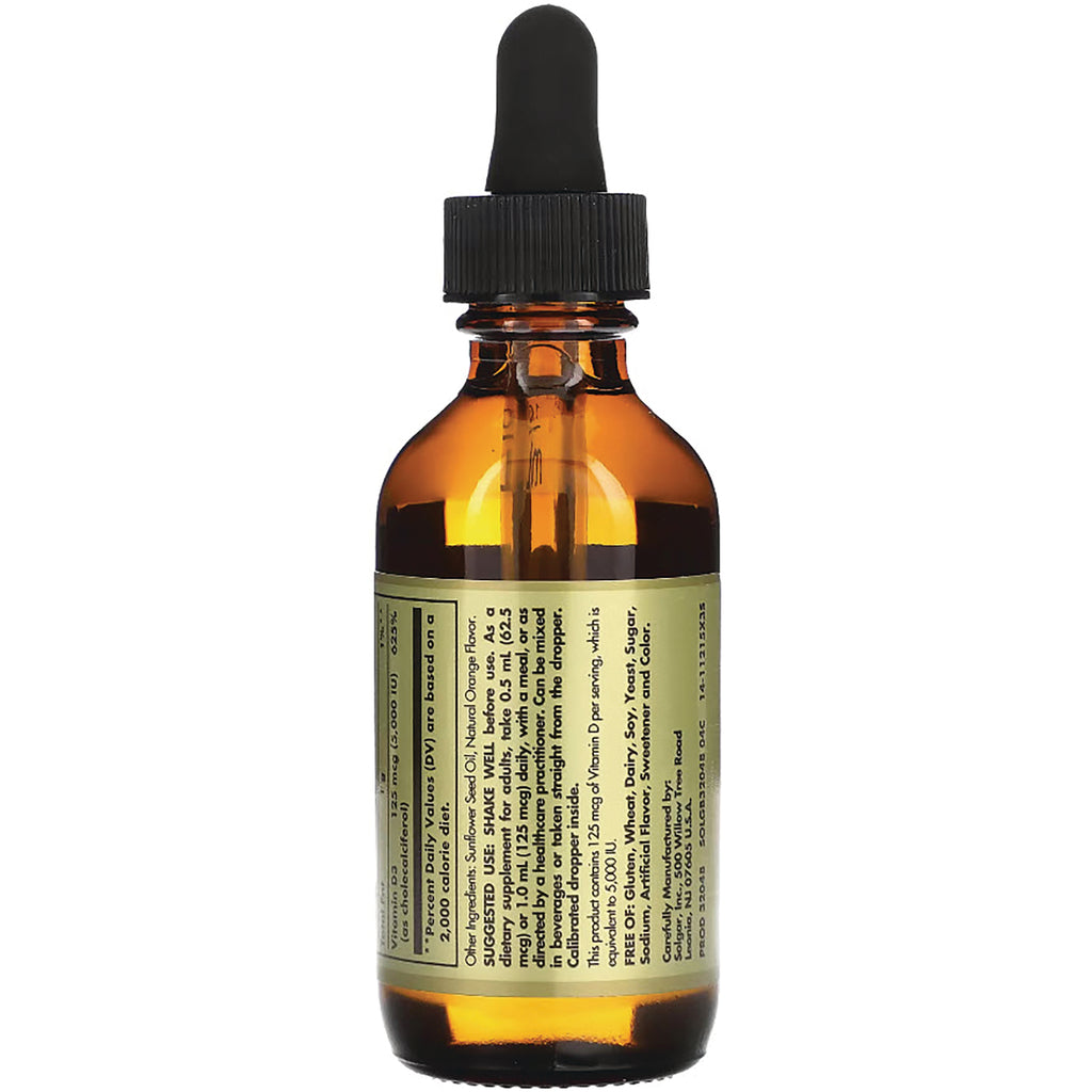 SLG315 | amber glass dropper bottle showing back label with ingredients and directions - Thumbnail