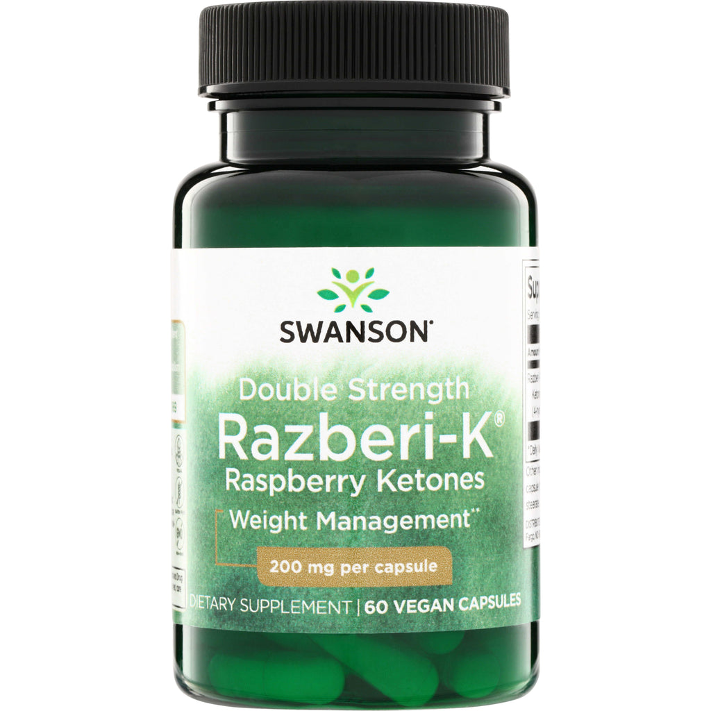 SWD076 | Swanson Double Strength Razberi-K Raspberry Ketones, 200 mg per capsule, 60 vegan capsules - Thumbnail