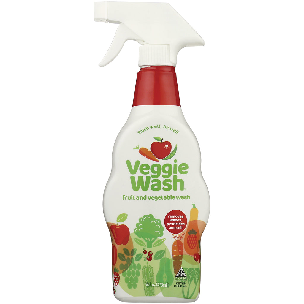 CTM005 | Veggie Wash spray bottle, fruit and vegetable wash with trigger sprayer and produce illustrations - Thumbnail