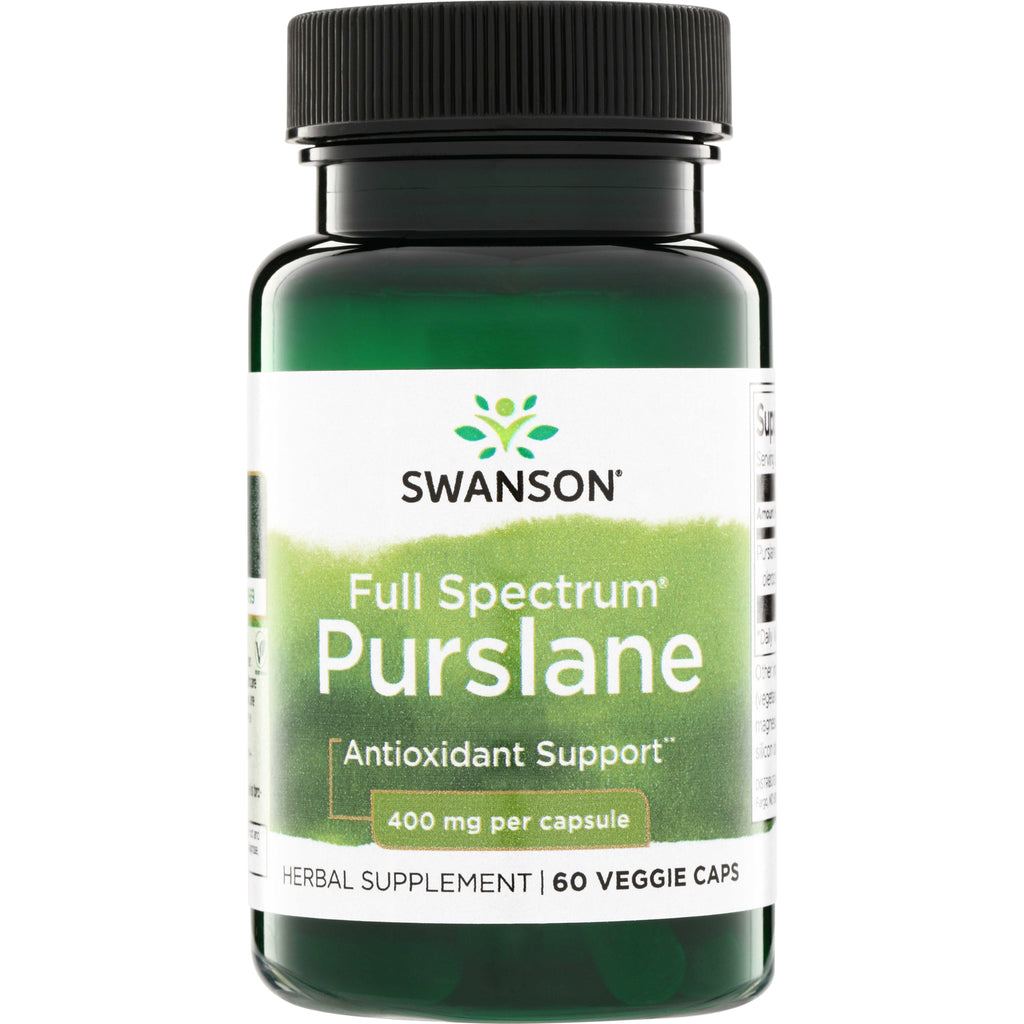 SW1612 | Swanson Full Spectrum Purslane, Antioxidant Support, 400 mg per capsule, 60 veggie caps, Herbal Supplement - Thumbnail