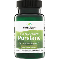SW1612 | Swanson Full Spectrum Purslane, Antioxidant Support, 400 mg per capsule, 60 veggie caps, Herbal Supplement