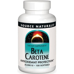 SN504 | Source Naturals Beta Carotene dietary supplement, Antioxidant Protection, 25,000 IU, 100 softgels
