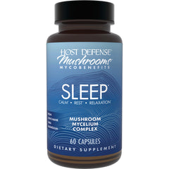 FUN058 | Host Defense Mushrooms SLEEP mushroom mycelium complex bottle, 60 capsules, blue label