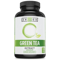 ZOU038 | Zhou Green Tea Extract supplement bottle, 120 veggie capsules