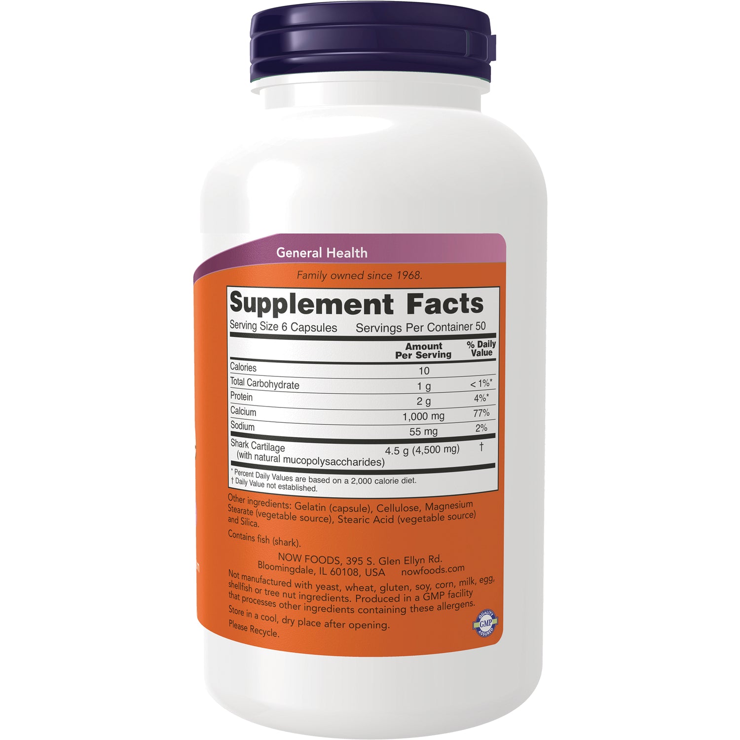 NWF421 | back label showing Supplement Facts panel and ingredient text on a white supplement bottle