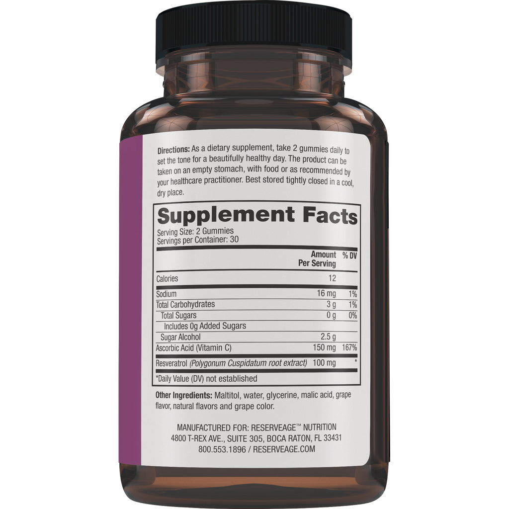 RSA046 | back of brown supplement bottle showing Supplement Facts label and directions - Thumbnail