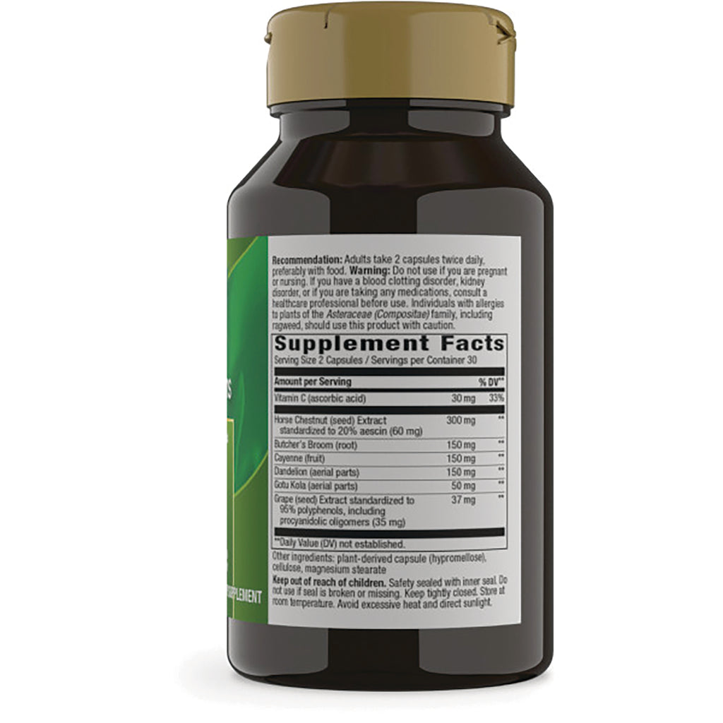 NW558 | back of brown supplement bottle showing Supplement Facts panel with ingredients and directions - Thumbnail