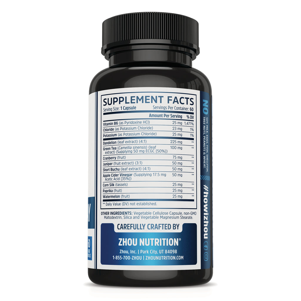 ZOU082 | Supplement Facts panel on Zhou Nutrition bottle; serving size 1 capsule, 60 servings - Thumbnail