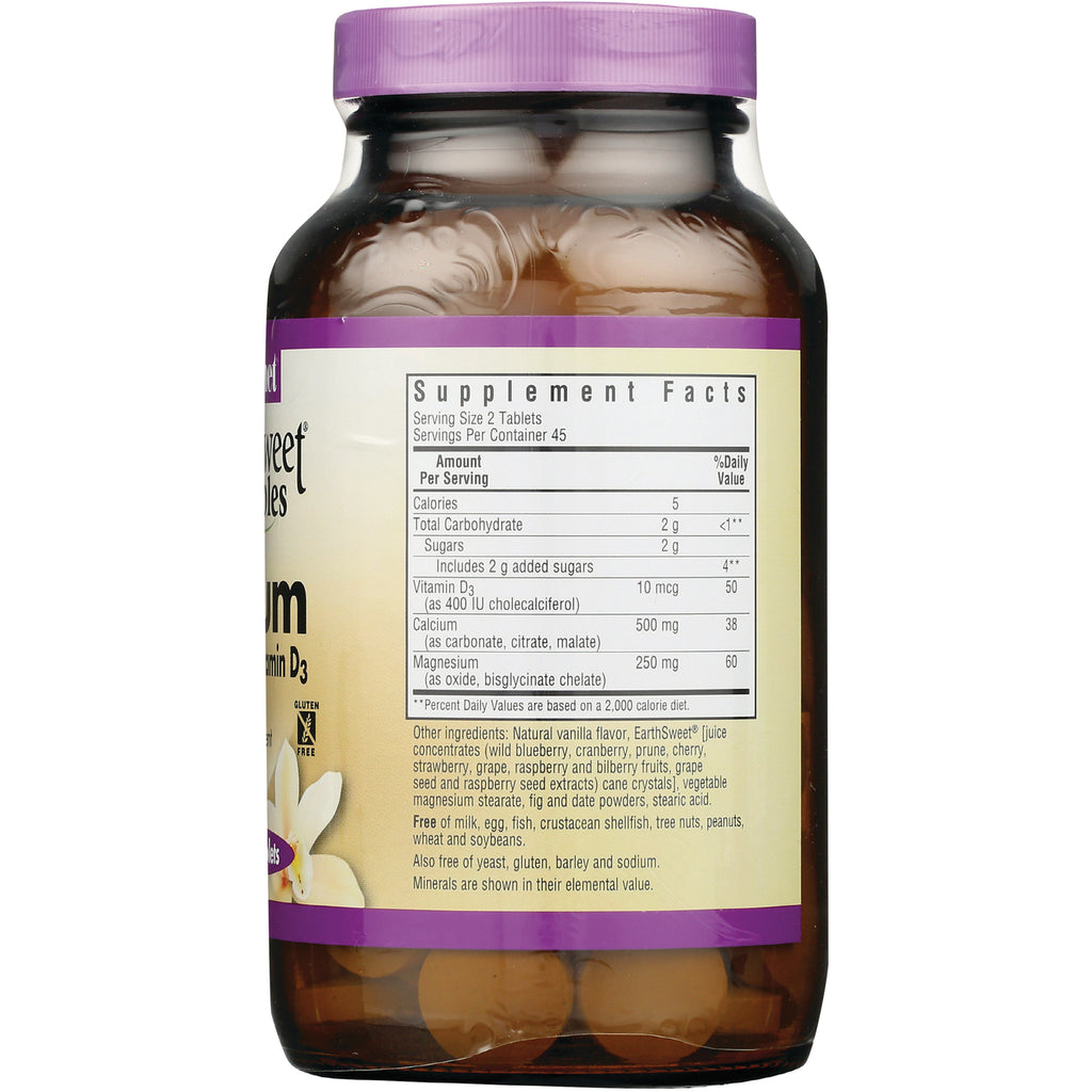 BLU140 | Back label showing Supplement Facts panel and ingredients on brown bottle with purple cap - Thumbnail