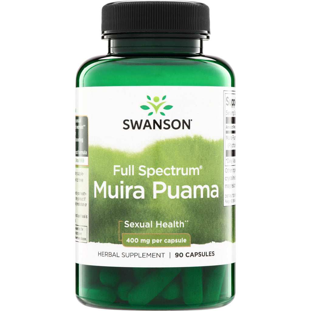SW1133 | Swanson Full Spectrum Muira Puama, Sexual Health, 400 mg per capsule, 90 capsules - Thumbnail