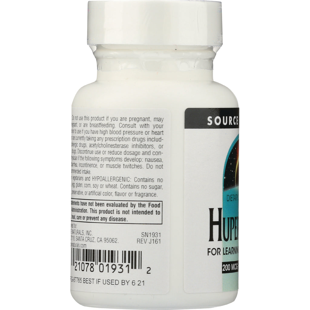 White supplement bottle back showing ingredient label, warning text and barcode - Thumbnail