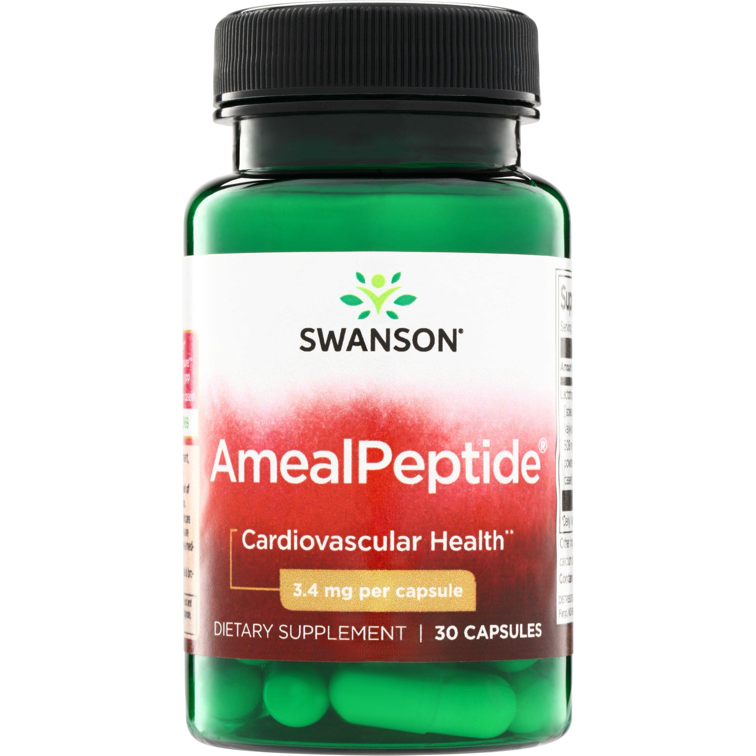 SWU472 | Swanson AmealPeptide, 30 capsules  Cardiovascular Health, 3.4 mg per capsule