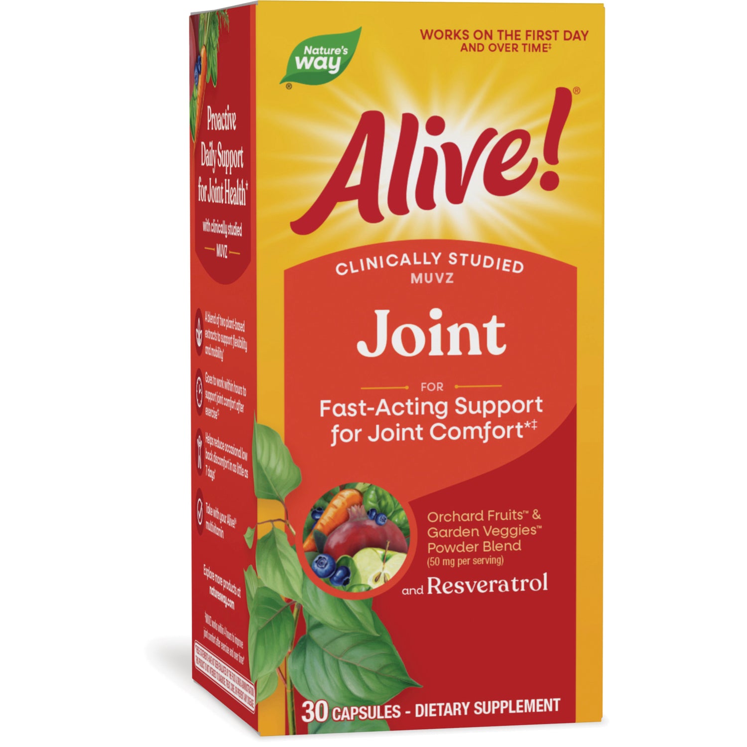 NW1075 | Nature's Way Alive! joint support supplement box with orchard fruits and garden veggies powder blend